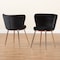 Baxton Studio Farah Glam and Luxe Black Velvet Upholstered and Rose Gold Finished Metal Dining Chair Set(2PC) PR 192-2PC-12060-ZORO - alternate 7